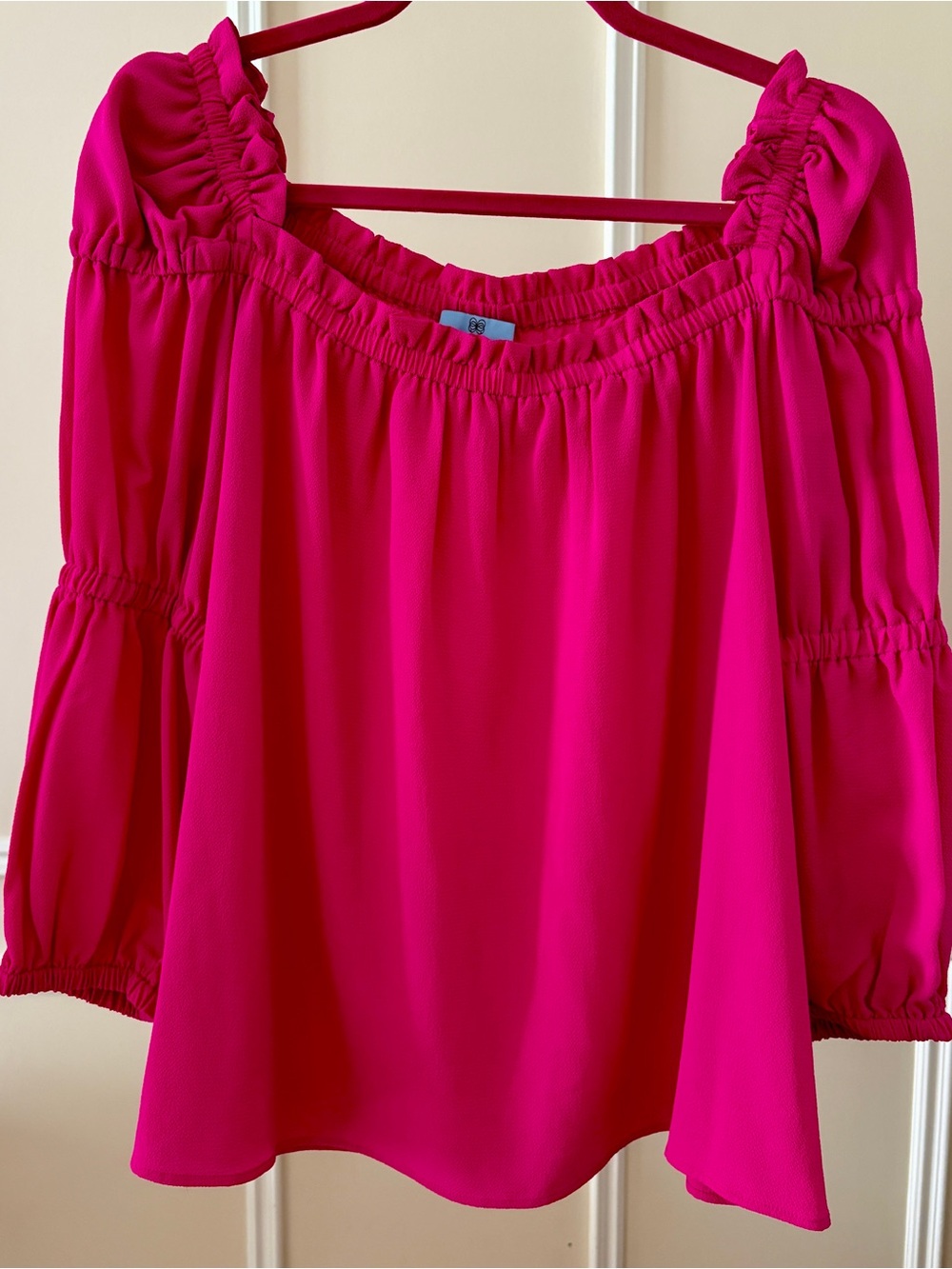 Bright Fuchsia Off-Shoulder Women’s Top